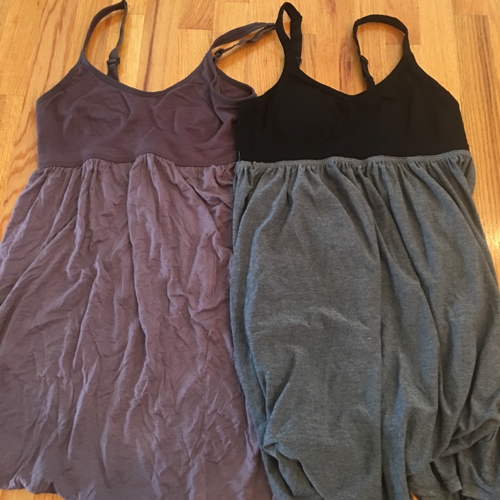 2 Target night gowns size large grey and plum